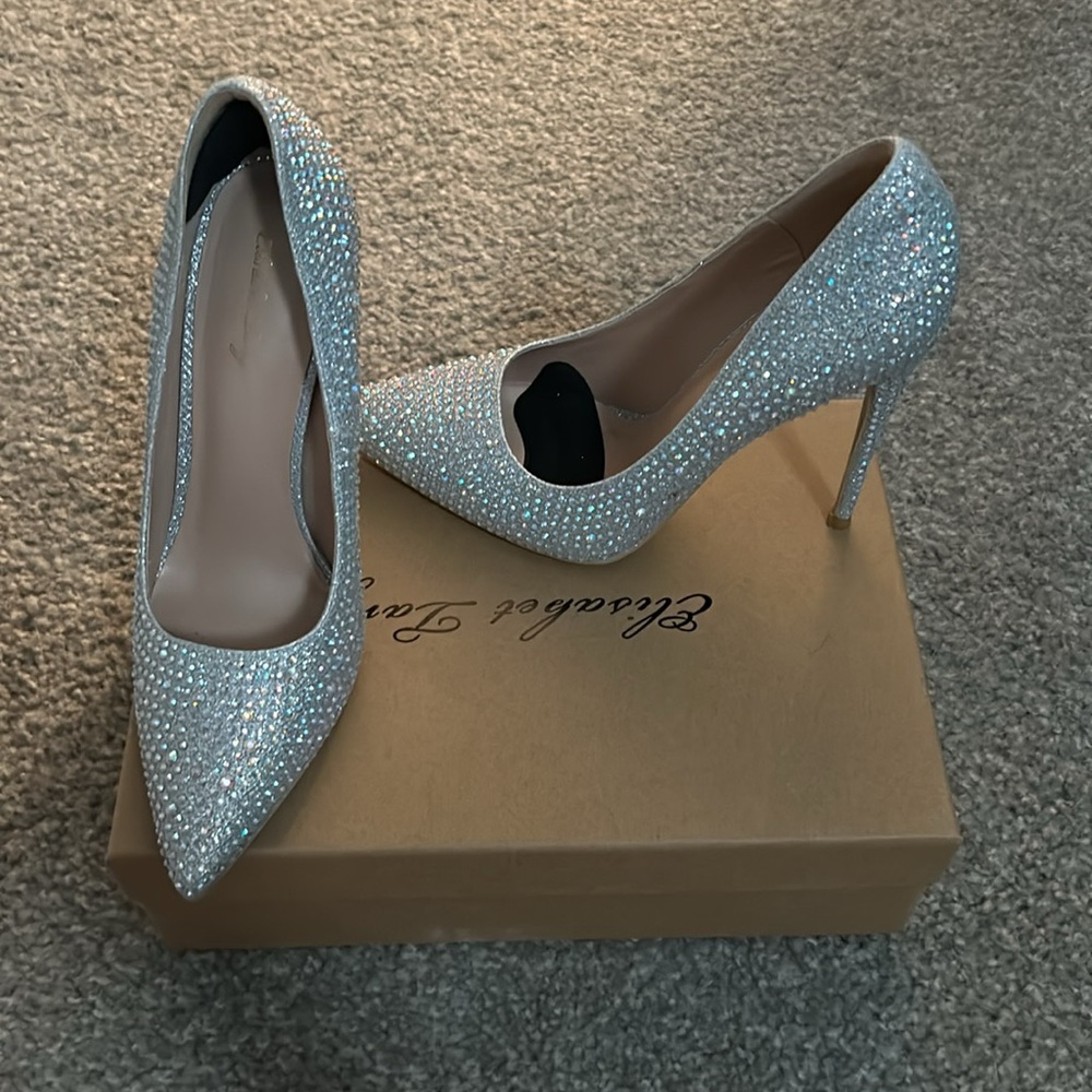 Silver Rhinestone Heels - Picture 3 of 8